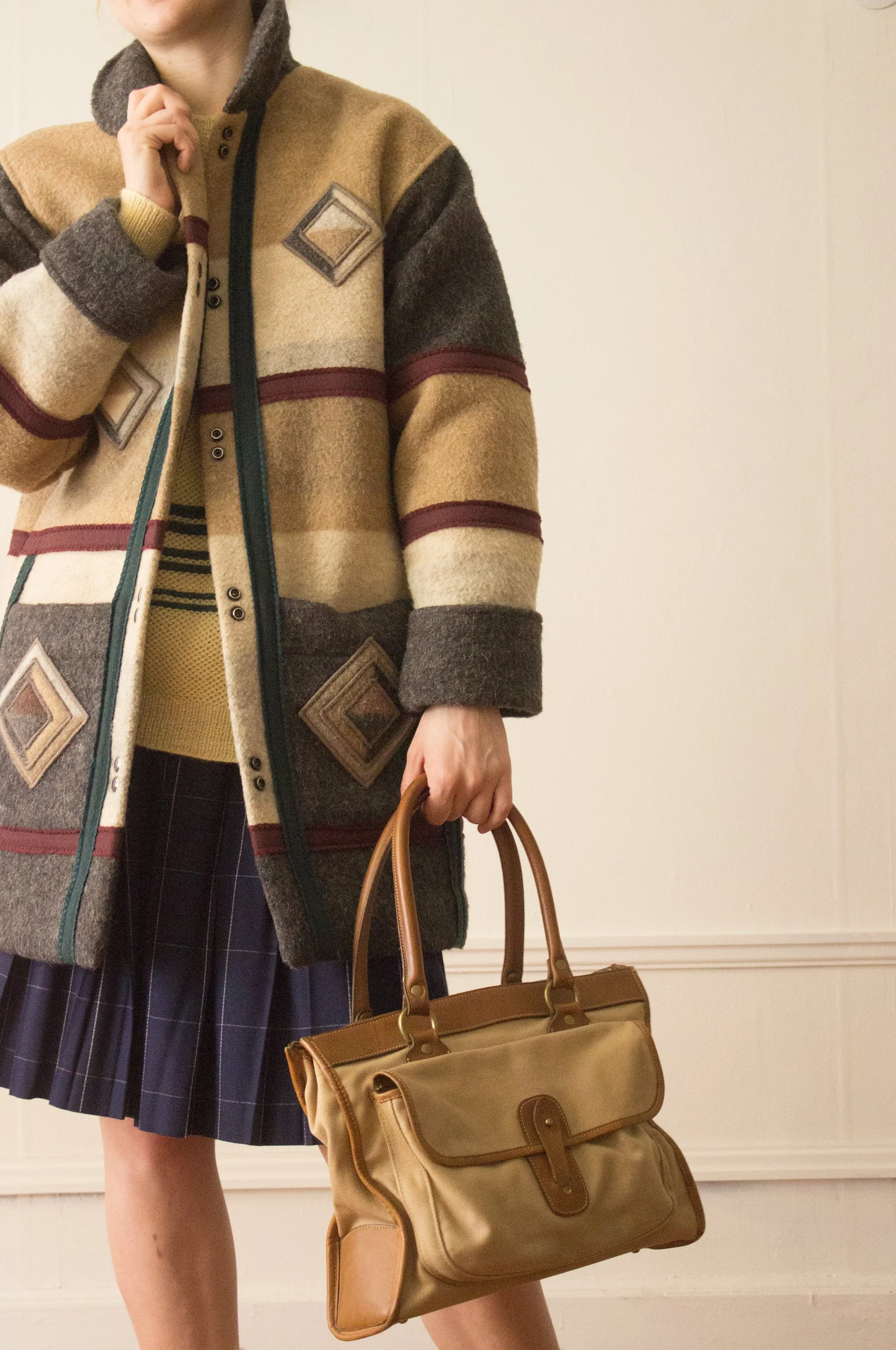 1980s Gurkha No. 9 Canvas and Leather Shoulder Bag — Wayward